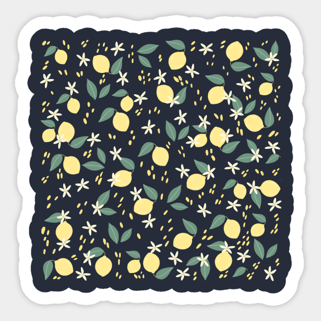 Yellow Lemons Sticker by Valeria Frustaci 